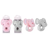 FS843: Plush Elephant Handbell Rattle